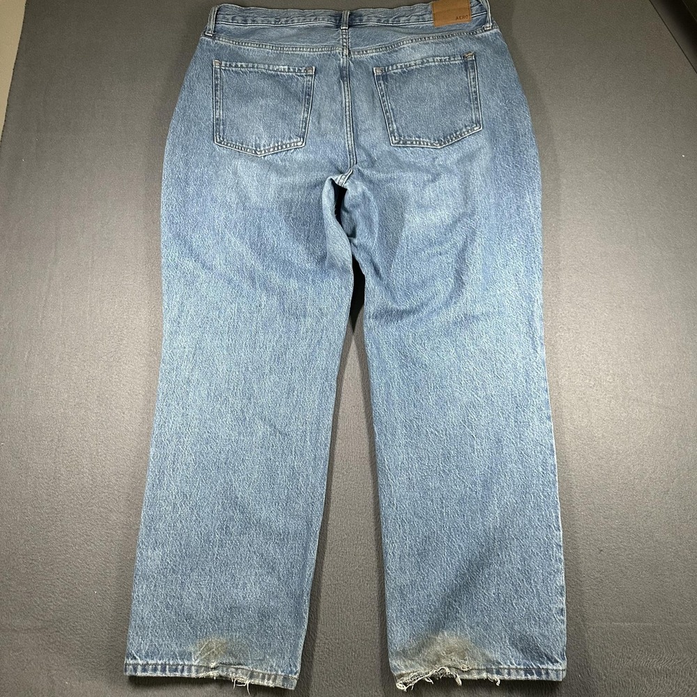 Aeropostale Curvy 90s Baggy Jeans Womens 18 Blue Light Wash High Rise Relaxed - Picture 14 of 15